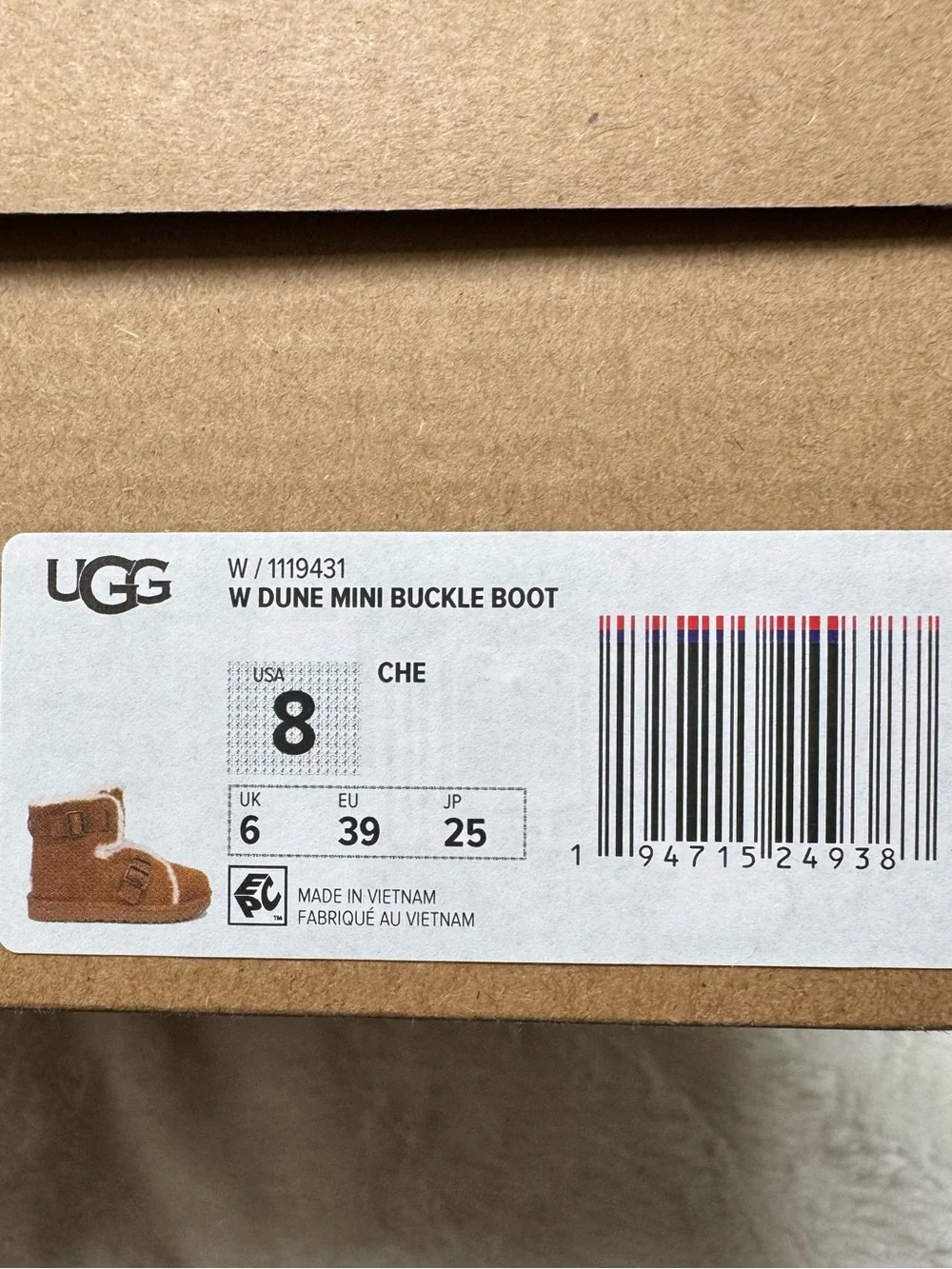 NWT - UGG Chestnut Suede Shearling Buckle Boot